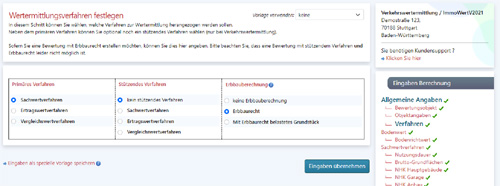 Auswahl Wertermittlungsverfahren